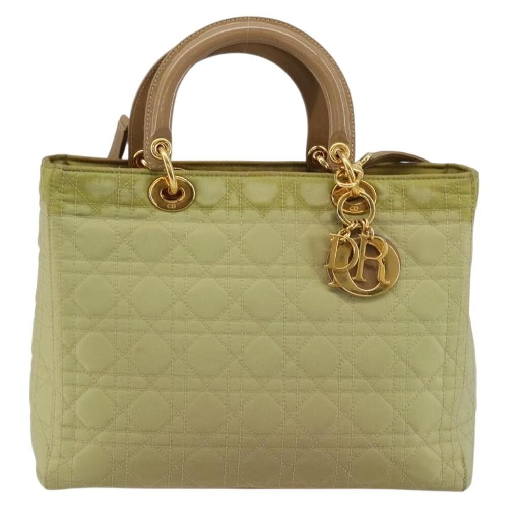 Dior Cannage Nylon Handbag Green
